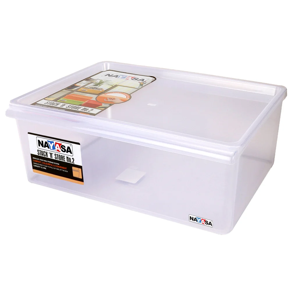 Nayasa Stack & Store Multipurpose Storage Box - Transparent