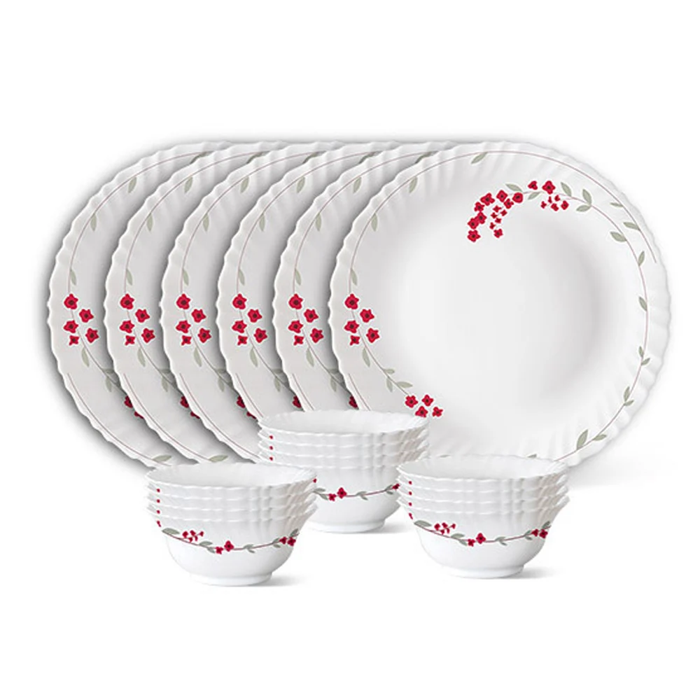 Larah By Borosil Dinner Set (Thali Set) Verona - 18 Pieces