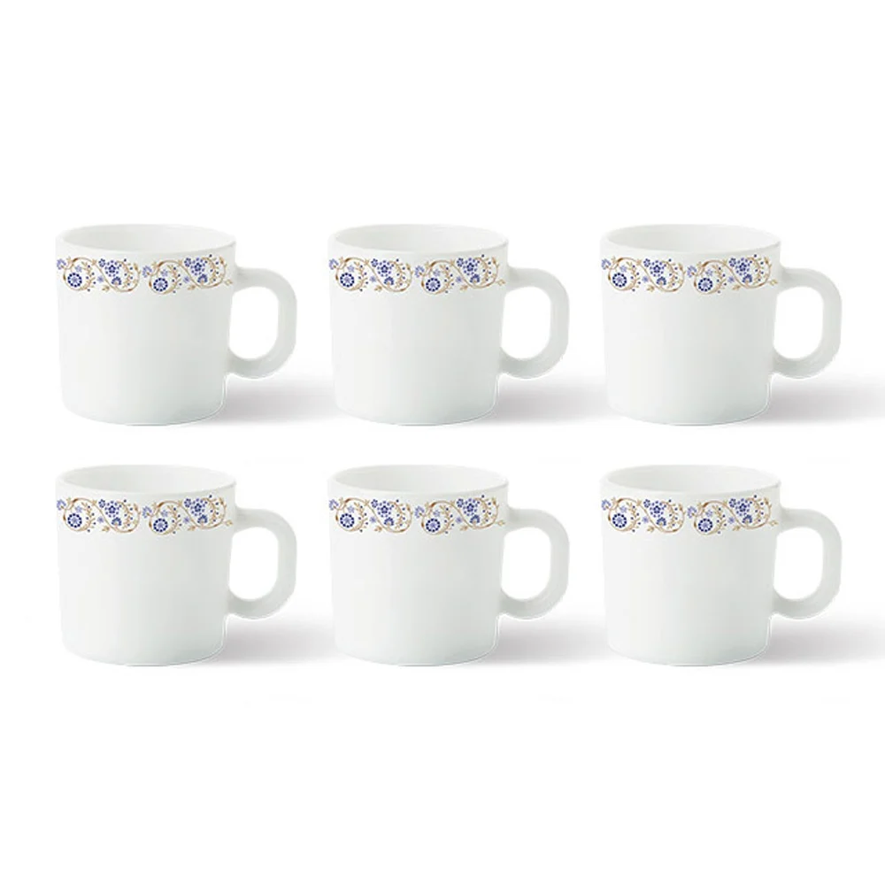 Larah By Borosil Mug Mist - 180 ml (6 Pieces)