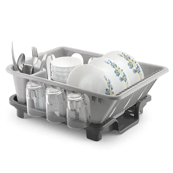 Mastercook Multipurpose Kitchen Rack With Drainer - Grey