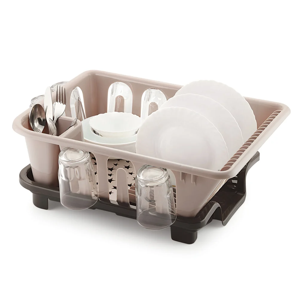 Mastercook Multipurpose Kitchen Rack With Drainer - Brown