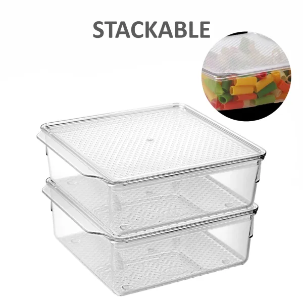 Jaipet Alexa - 04 Multipurpose Organiser With Lid (Transparent) - Set of 2