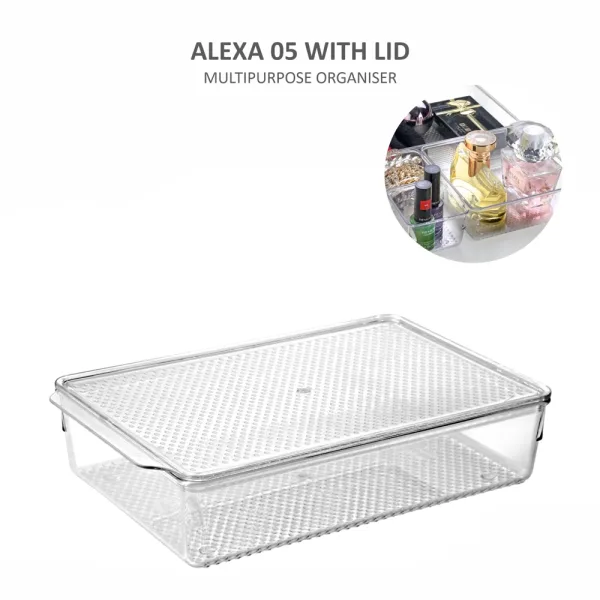 Jaipet Alexa - 05 Multipurpose Organiser With Lid (Transparent)