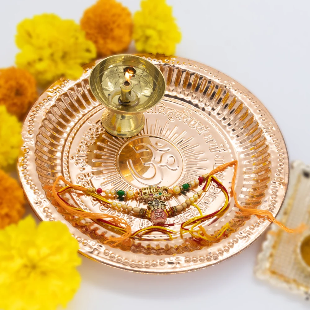 Copper Pooja Plate No.8