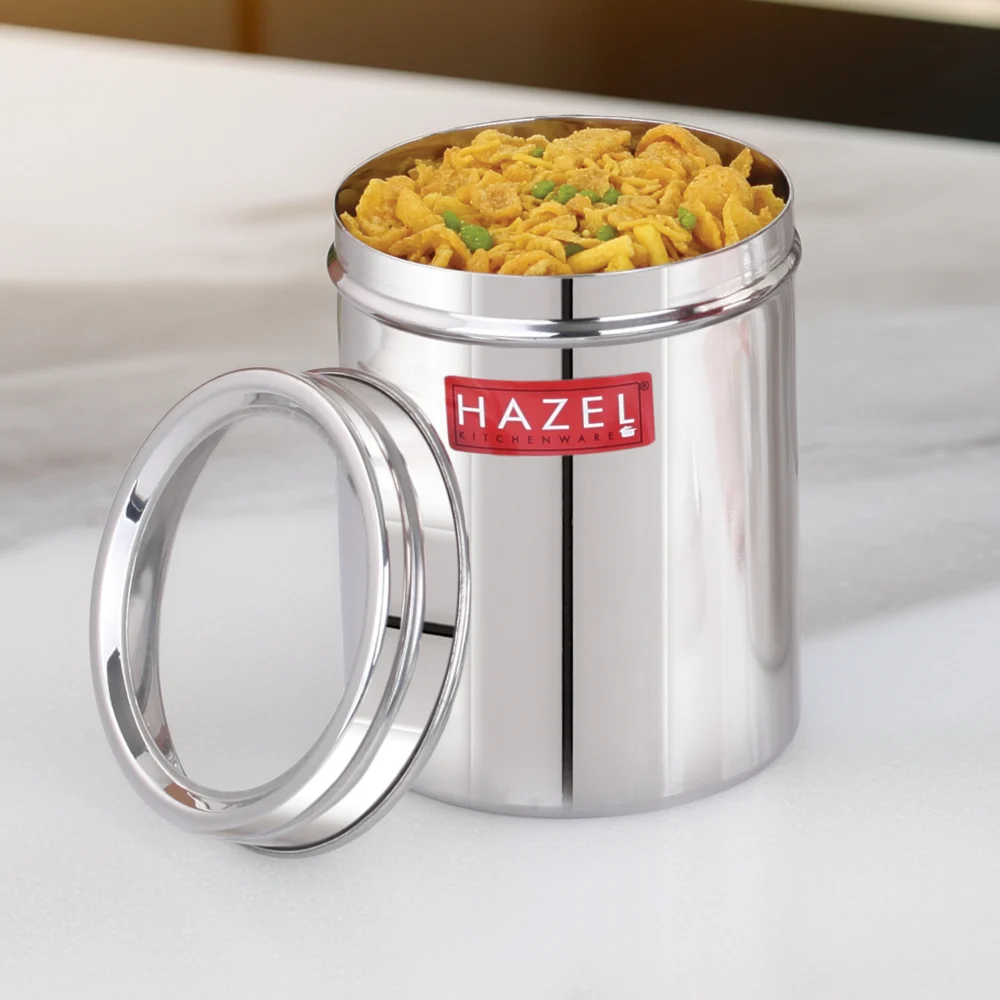 HAZEL Stainless Steel Kitchen Storage Container With Lid - 1100 ml