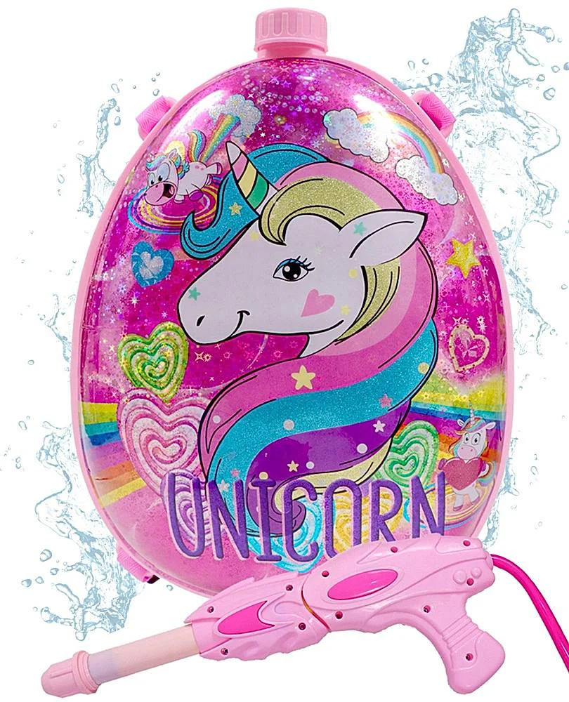 Unicorn Holi Water Toy Gun With Tank (3.5 L) Pink
