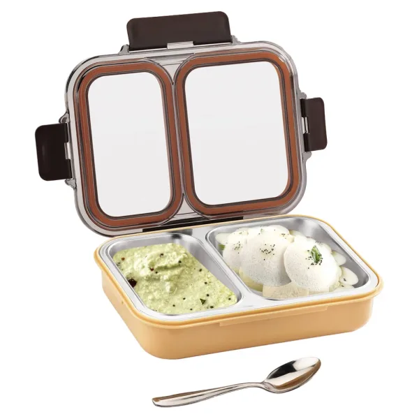 Pratap Ceelik Duo Insulated Lunch Box With Spoon - 680 ml