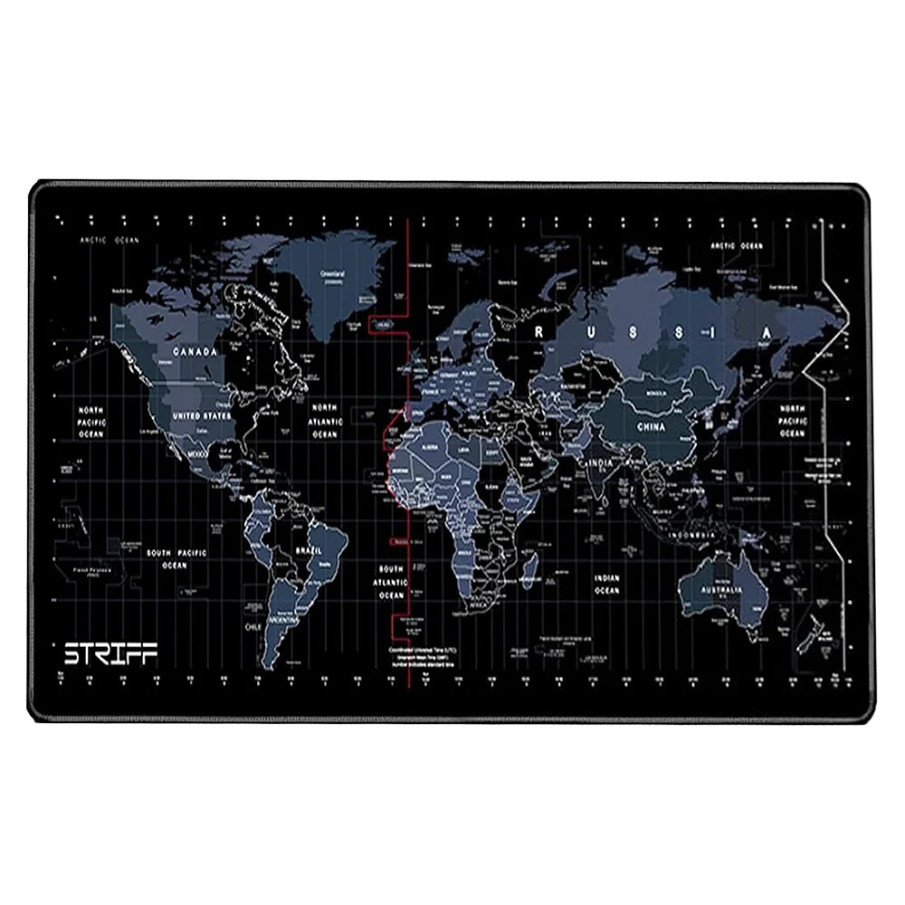 Striff World Map Extended Size Keyboard Mouse Pad