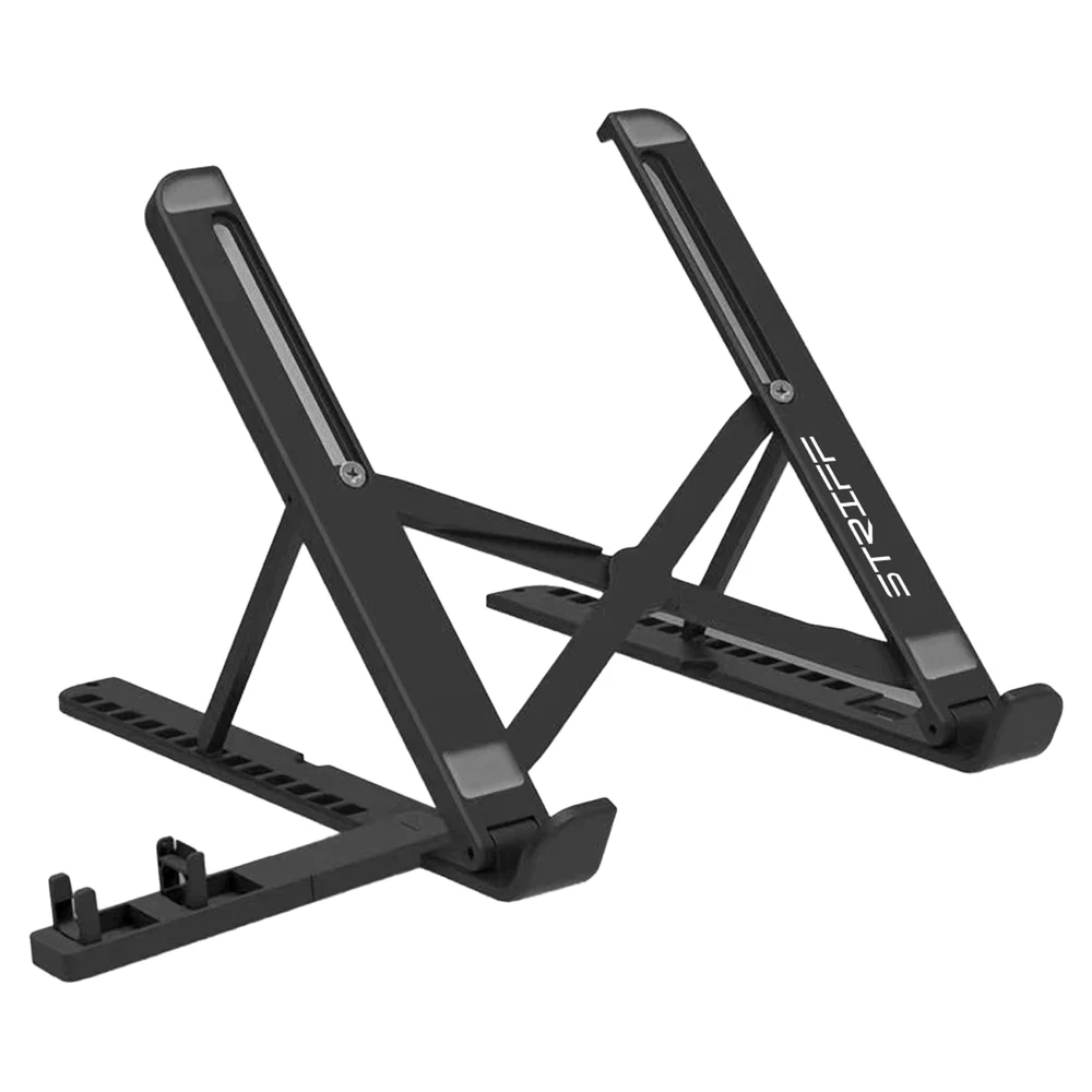 Striff Adjustable Anti Slip Multi Angle Foldable Laptop Stand - Black