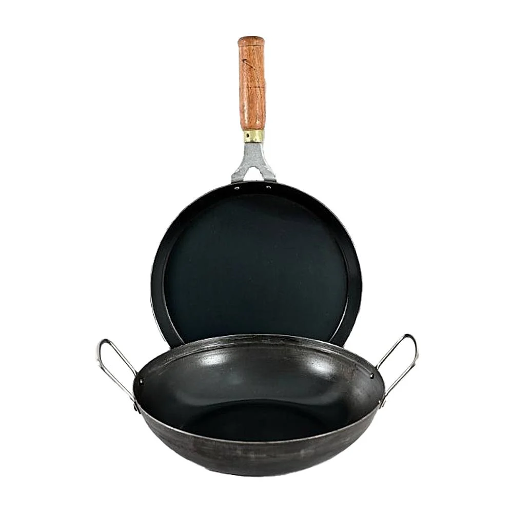 KYYTE Iron Sheet Alloy Cookware (Black) - Set Of 2