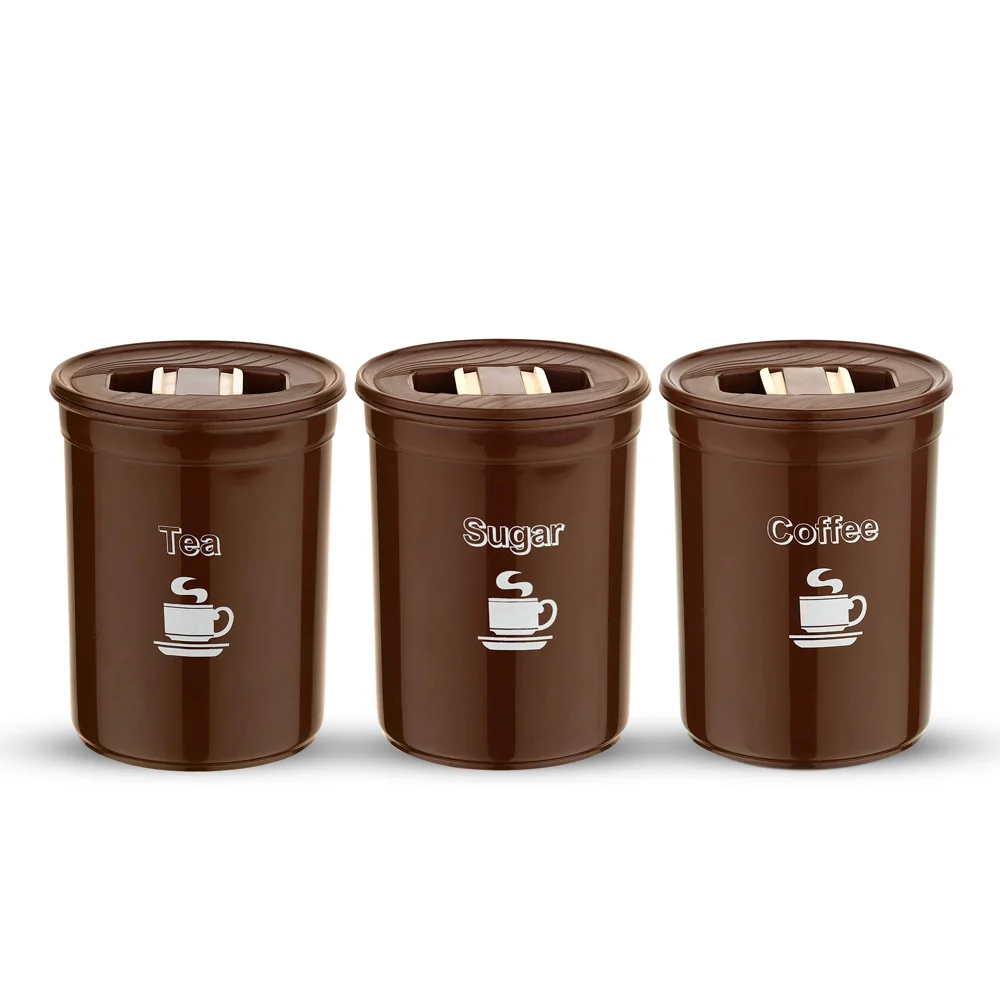 Asian Accurate Seal Multipurpose Storage Containers (Brown) - Set Of 3