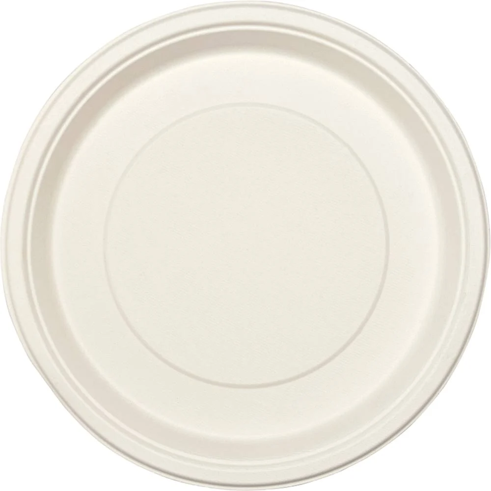 Exim Sonnet Bagasse Disposable Round Plate 11 inch - (20 Piece)