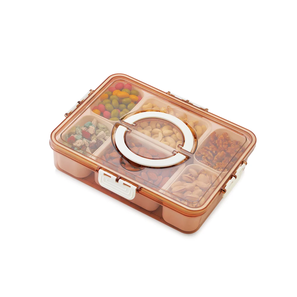 Happy Family 6 Compartment Multipurpose Organizer Box - Brown