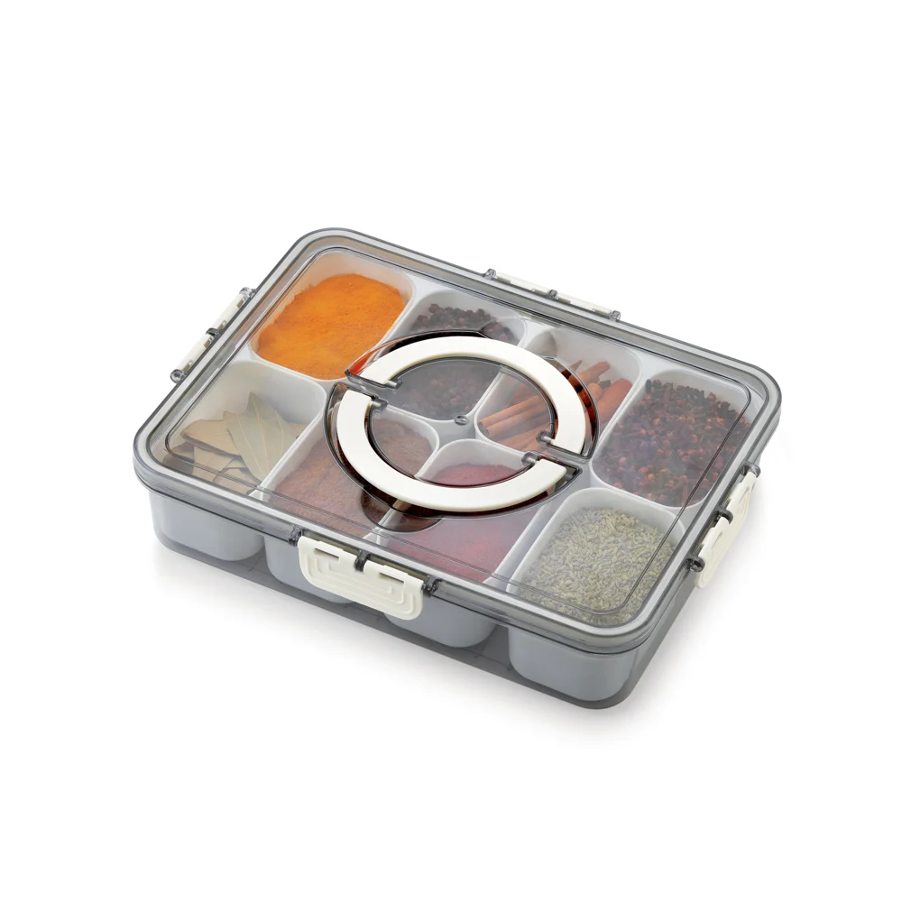 Happy Family 8 Compartment Multipurpose Organizer Box - Grey