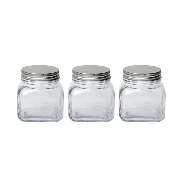 Sanjeev Kapoor Metro Square Jar (350 ml) - Set Of 3