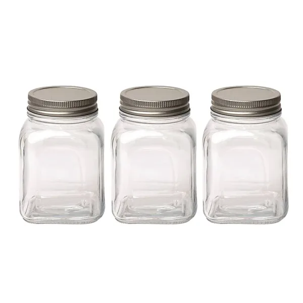 Sanjeev Kapoor Metro Square Jar (500 ml) - Set Of 3