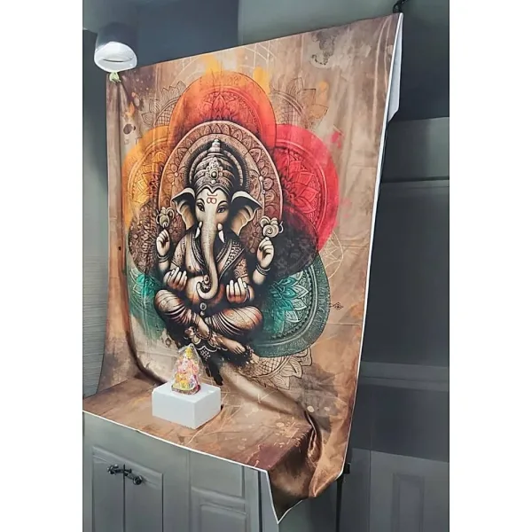 Sheetal World Ganpati Backdrop 04 - 120 x 200 cm