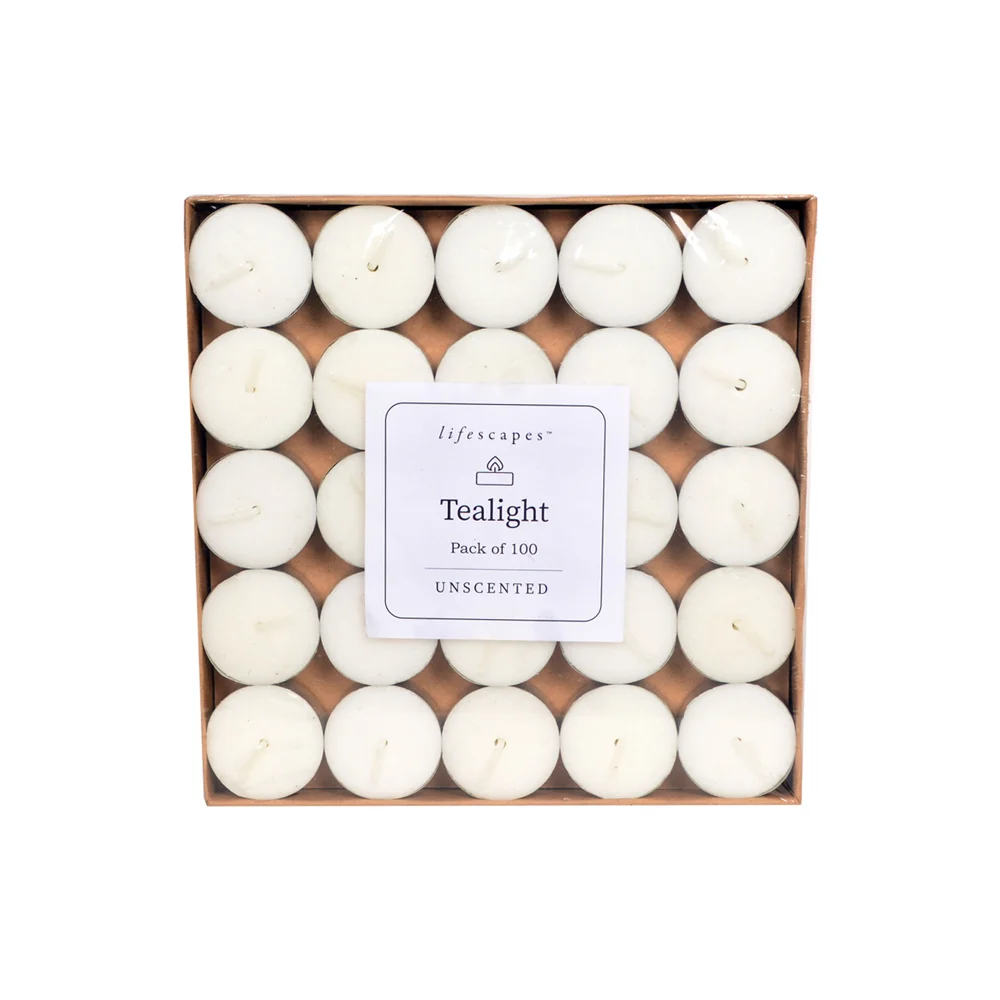 Lifescapes Unscented Tealight Candle Pack Of 100