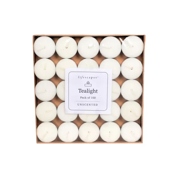 Lifescapes Unscented Tealight Candle Pack Of 100