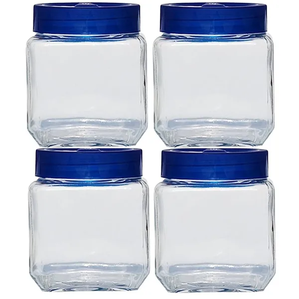 Yera KS 600 Glass Jars (595 ml) - Set Of 4