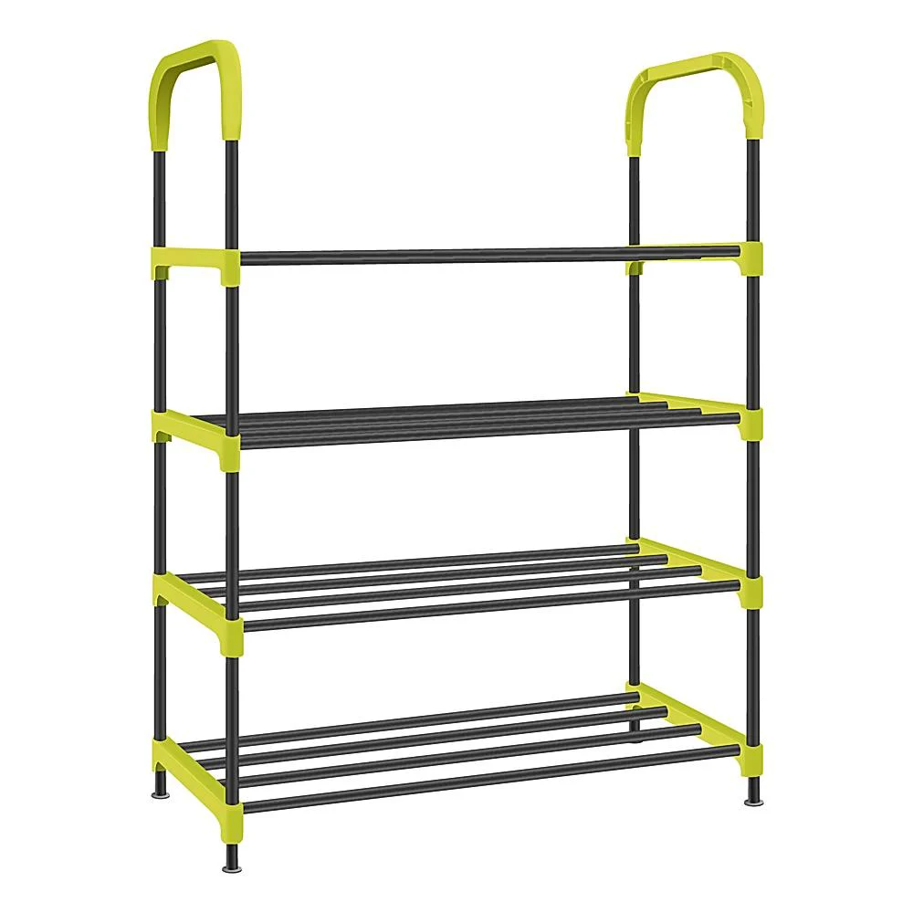 The Next Trend Casio 4 Shelf Multipurpose Rack - Black & Green