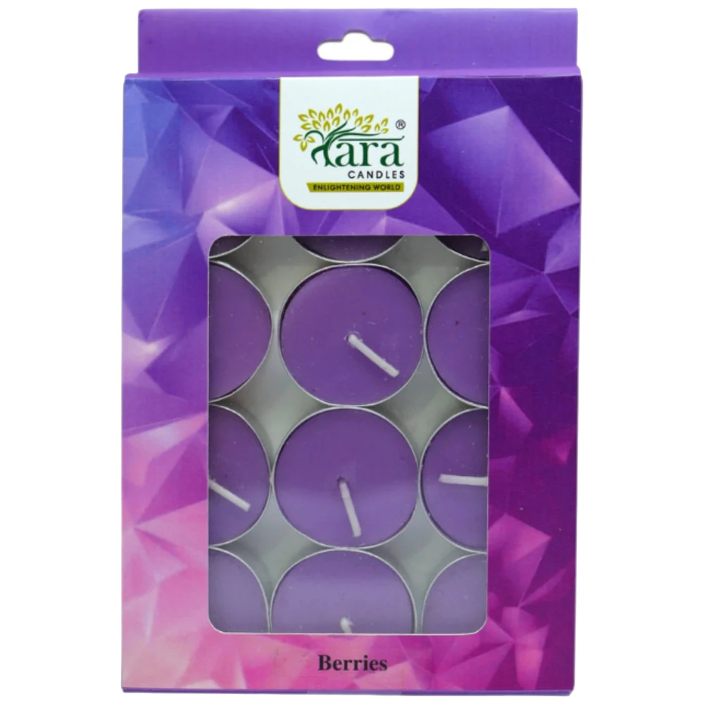 Tara Candles Scented T-light Candle (Berries) - Pack of 12