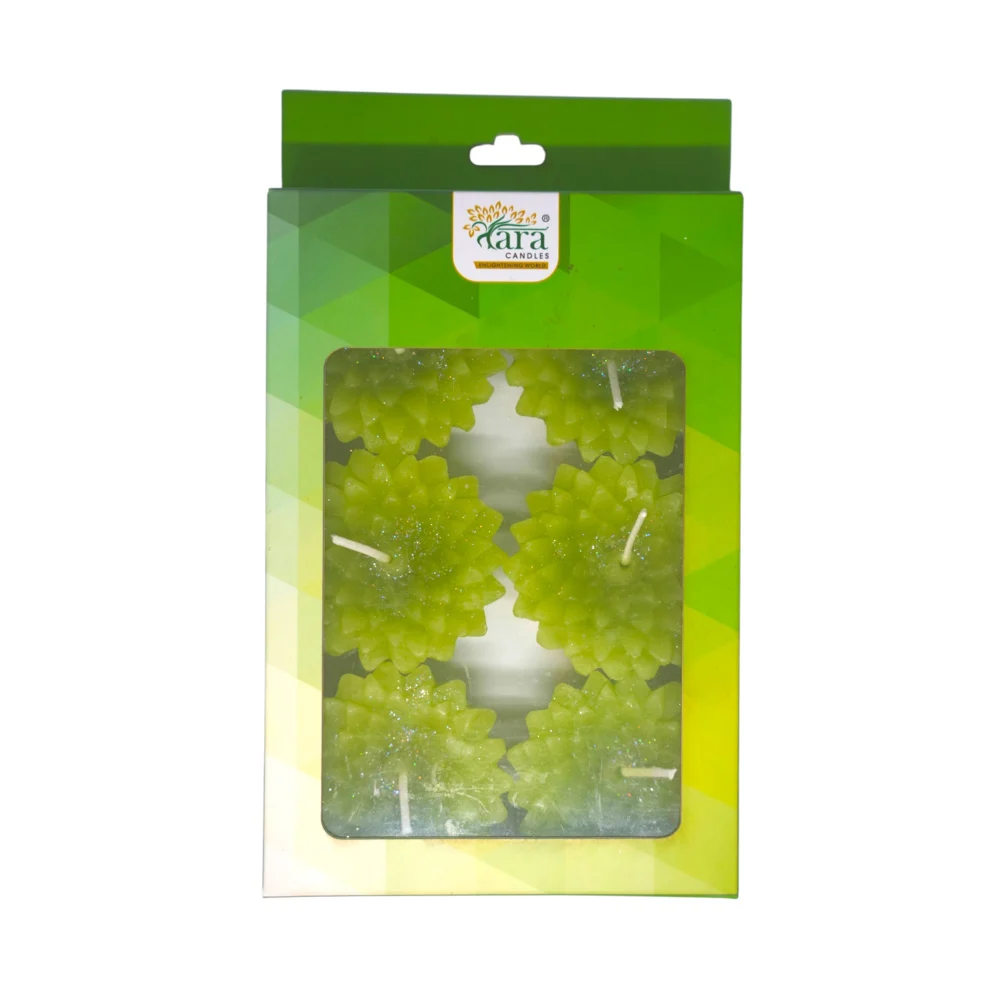 Tara Candles Dahlia Floating Scented Candle (Mogra) - Pack of 6