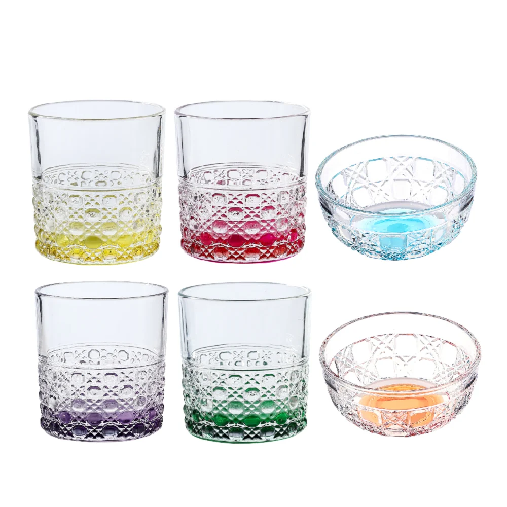 Sanjeev Kapoor Baku Coloured Party Glasses & Bowls - Set Of 6
