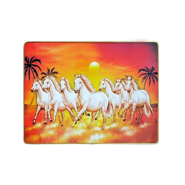 7 White Horse Resin Laminated Photo Frame - Tree ( 12 X 16 Inch )