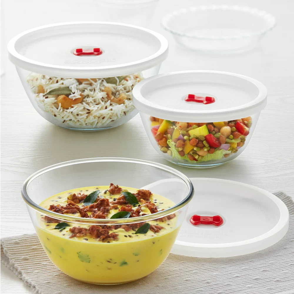 Borosil Everyday Glass Serving Bowls - Set Of 3
