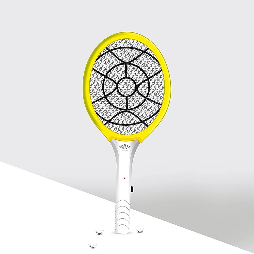Geep Fighter Mosquito Racket (Yellow & White)