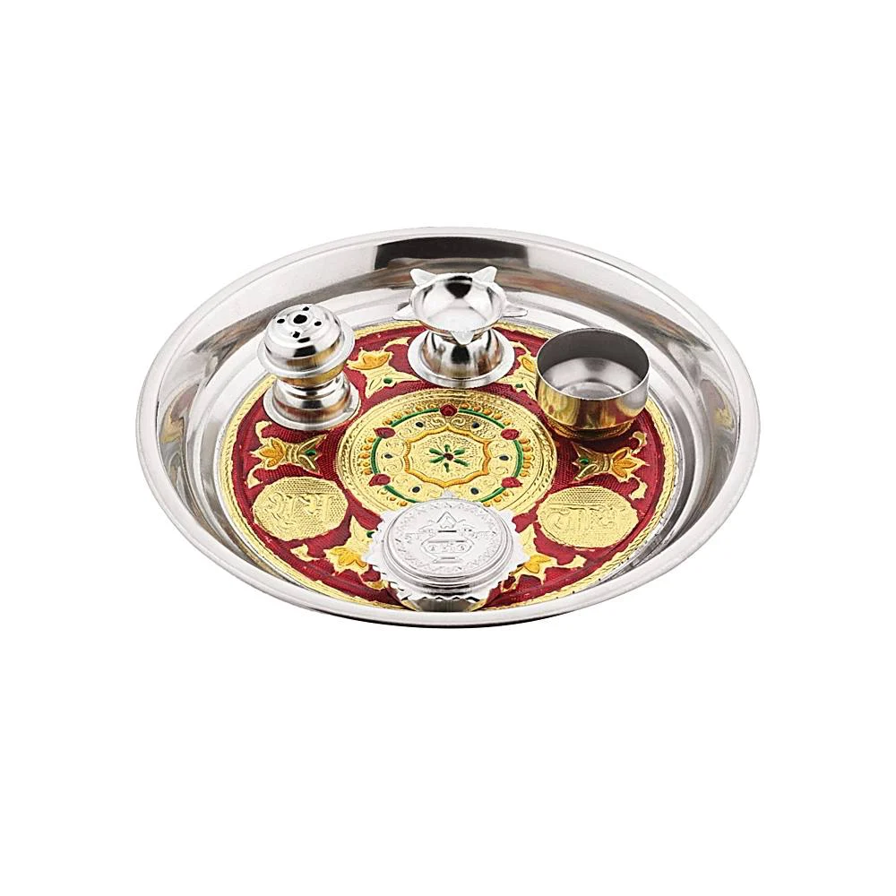 Gokul Stainless Steel Small Pooja Thali