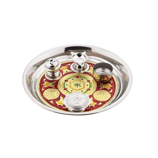 Gokul Stainless Steel Big Pooja Thali