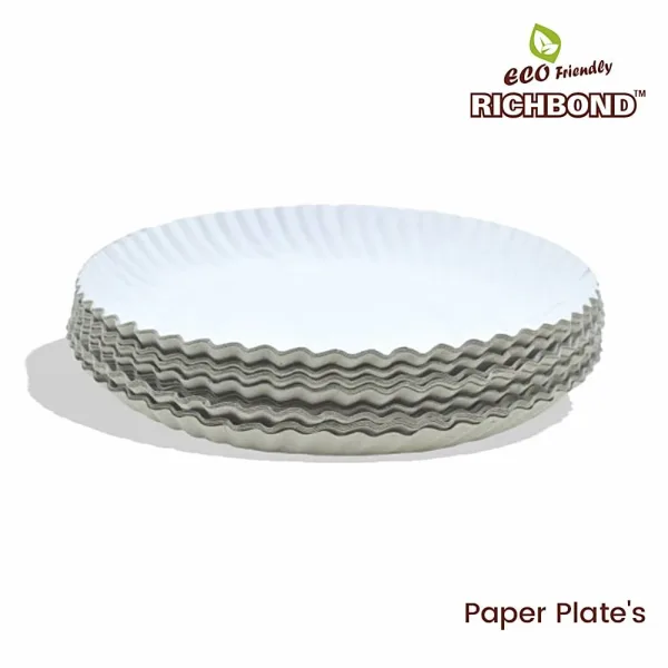 Richbond Paper Plates 8 Inches - 100 Pieces
