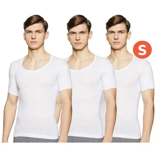 Rupa Jon Folding Round Neck Sleeve Men's Vest - White