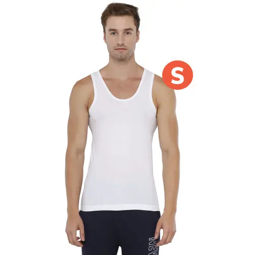 Rupa Jon Round Neck Men's Vest - White