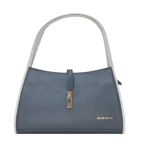 Redvale Eg Hand Bag - Grey & White : 1 Unit