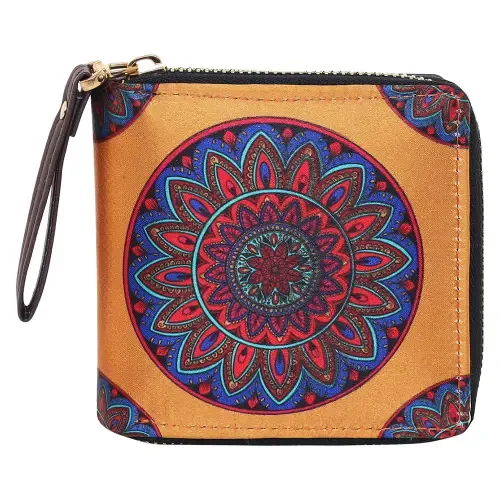 Sabhyata Mandala Design SW4-07 Women's Wallet (Yellow)