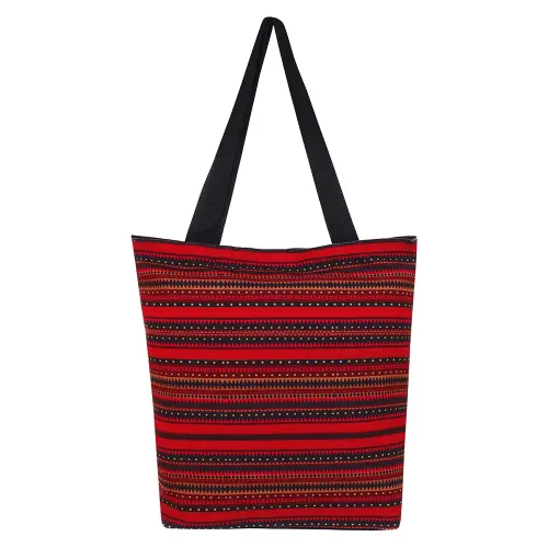 Sabhyata African Tribal Design ST150-05 Tote Bag (Maroon)