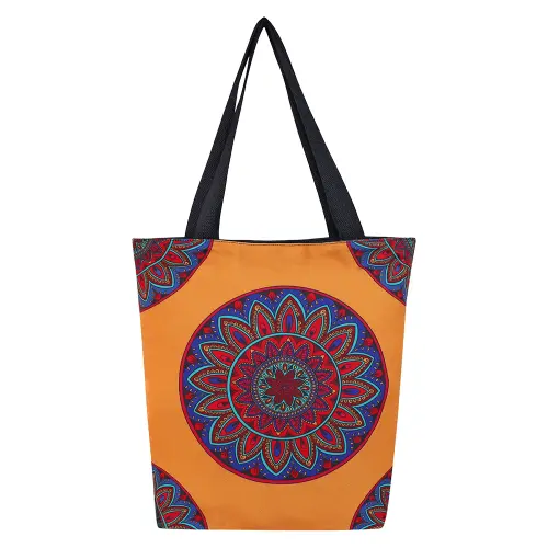 Sabhyata Mandala Design ST150-07 Tote Bag (Yellow)
