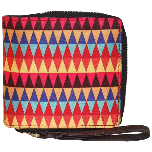 Sabhyata Geometric 2 Design Wallet (SW4-13) - Red