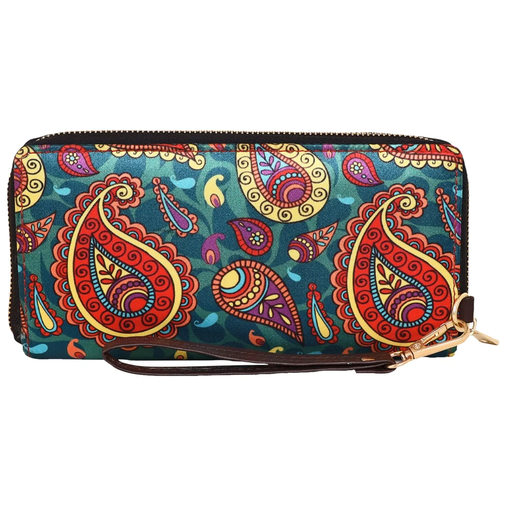 Sabhyata Paisley Design Wallet (SW09-08) - Green