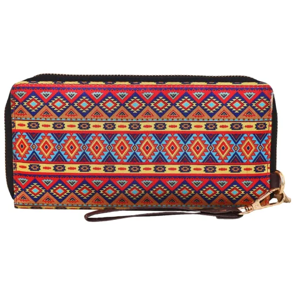 Sabhyata Aztec Design Wallet (SW09-02) - Red