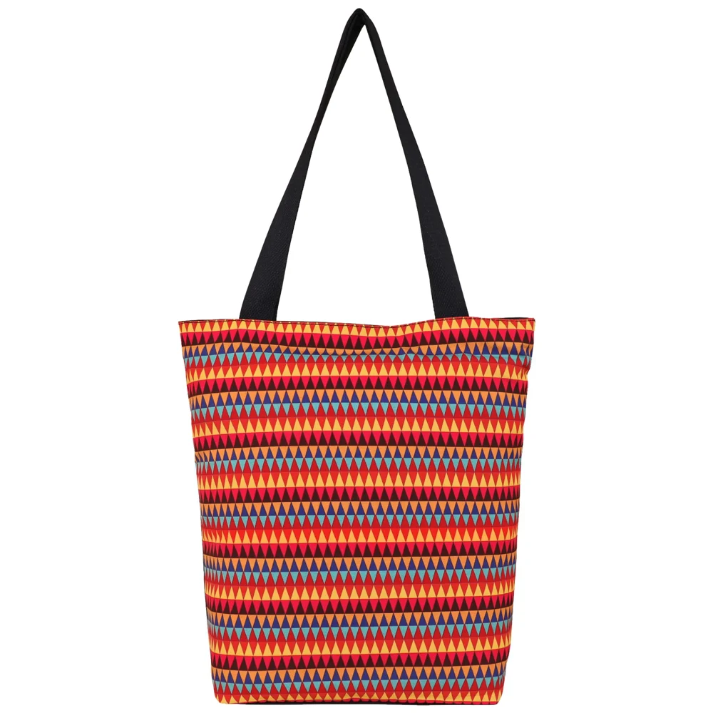 Sabhyata Geometric 2 Design Tote Bag (ST150-13) - Red