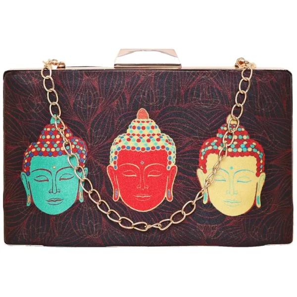 Sabhyata Buddha Design Wallet (SS18-03) - Black