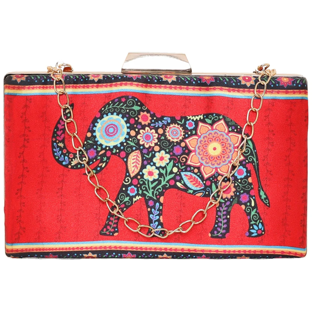 Sabhyata Elephant Design Wallet (SS18-04) - Red