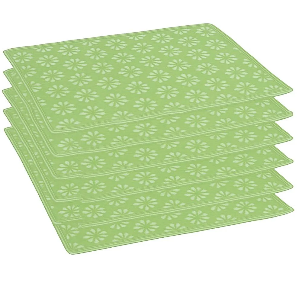 VAA Floral Saree Cover (Green) 42×35 cm - Set of 6