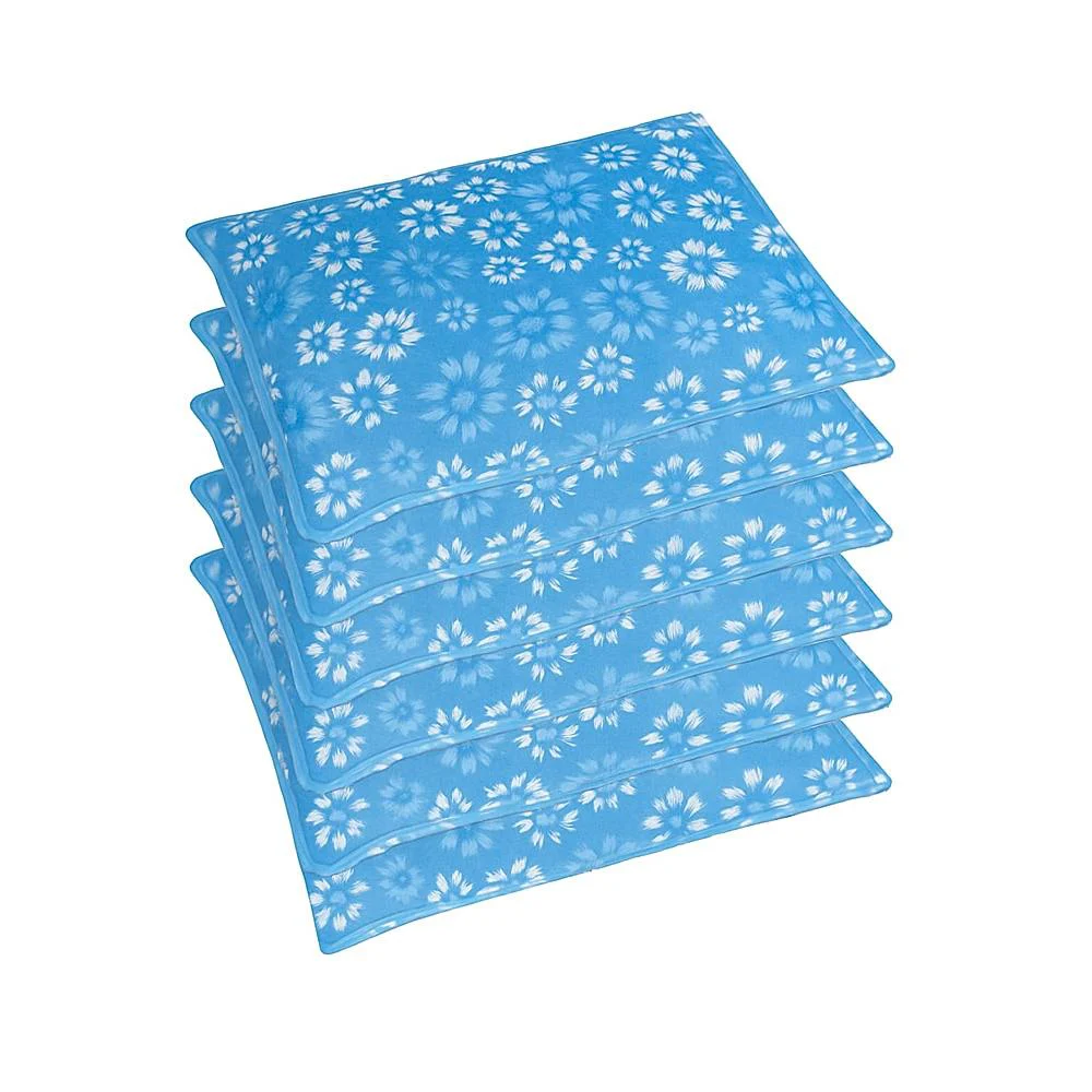 VAA Floral Saree Cover (Blue) 42×35 cm - Set of 6