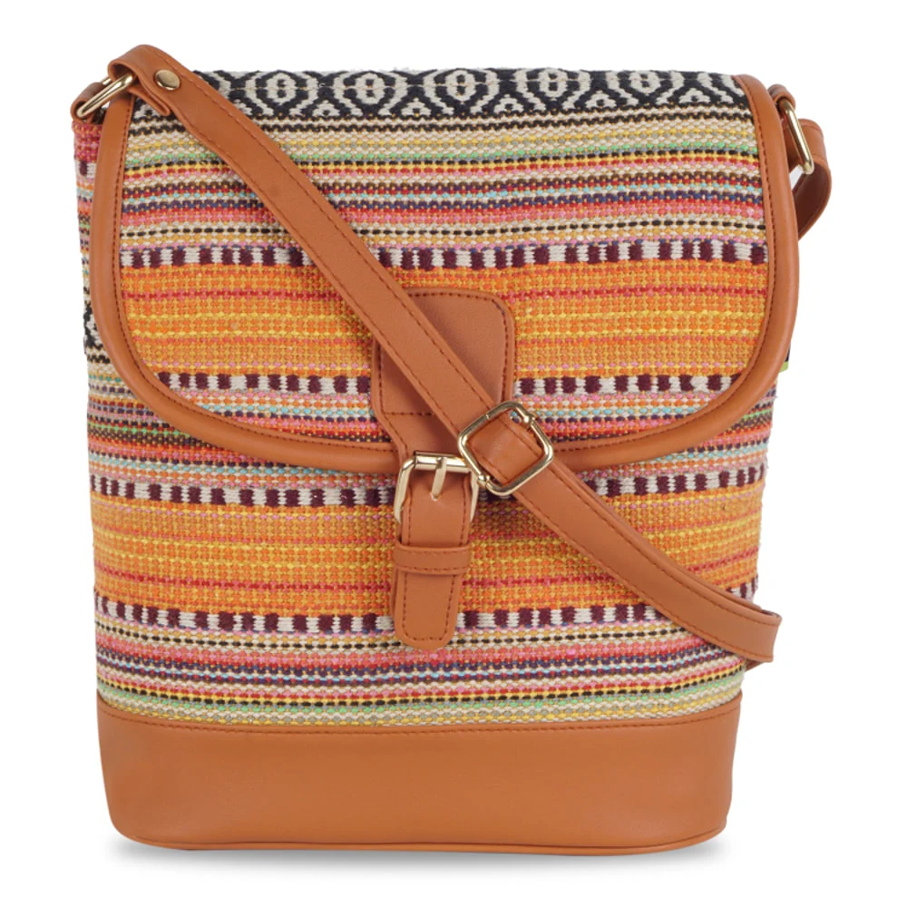 Kanvas Katha Sling Bag (KKRJQ049) - Multicolour
