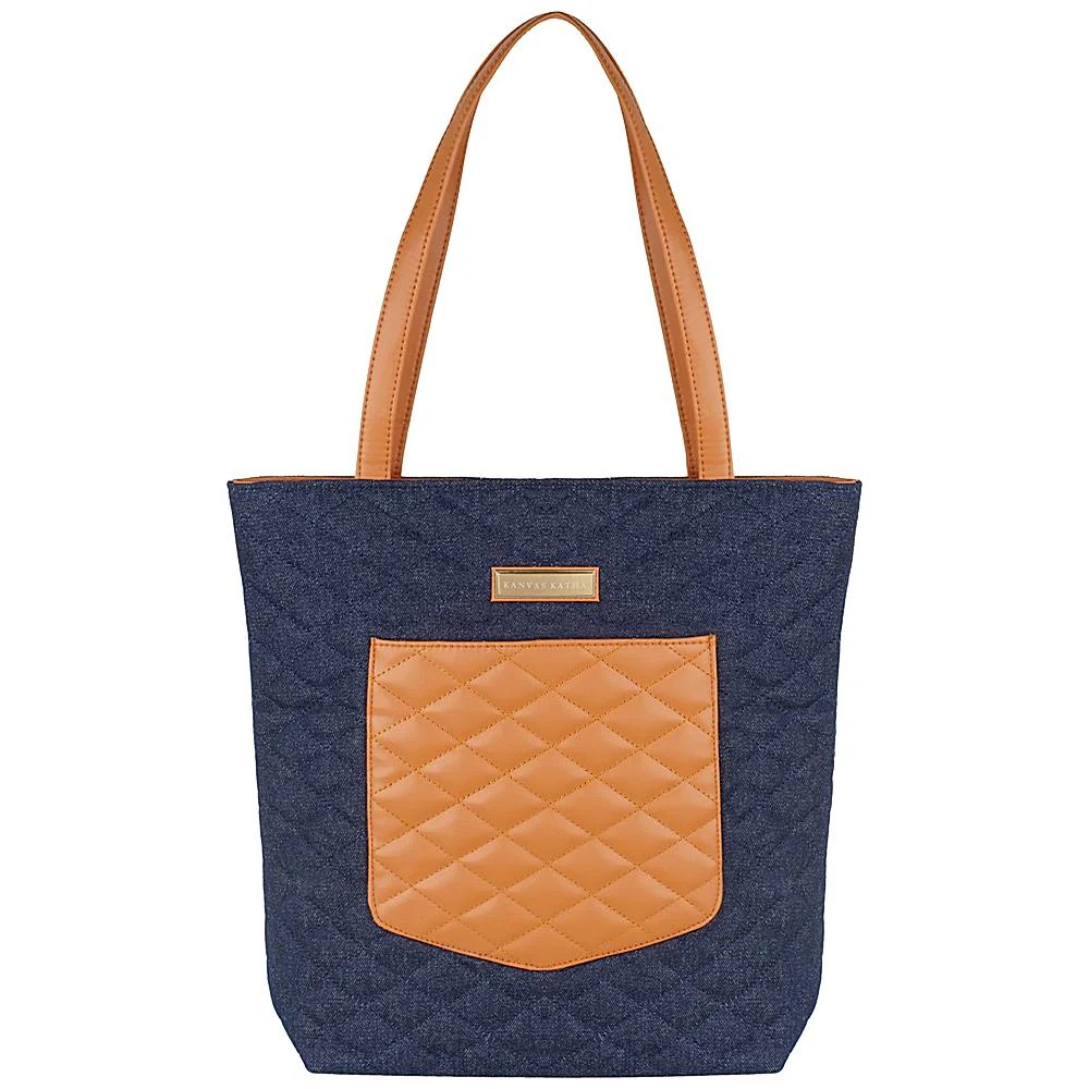 Kanvas Katha Tote Bag (KKBDT001) Dark Blue
